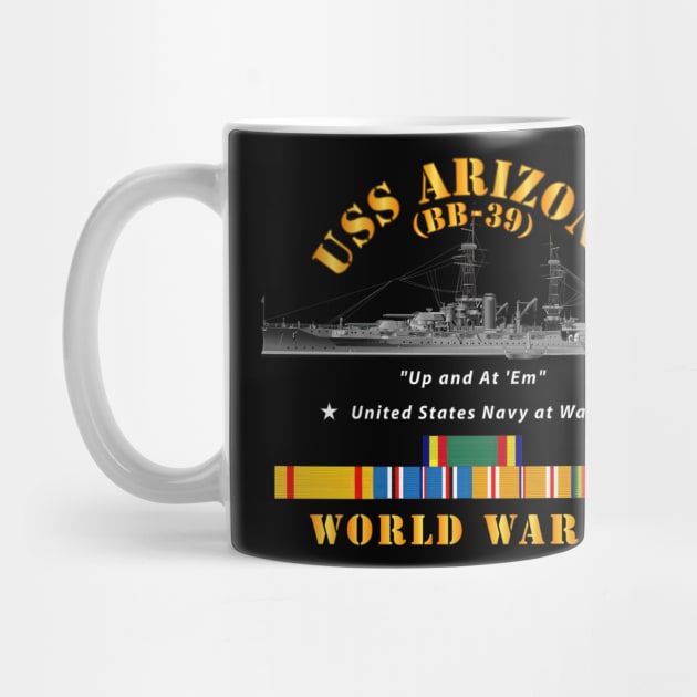 Battleship  USS Arizona WWII w SVC Ribbons by gladbinnacle